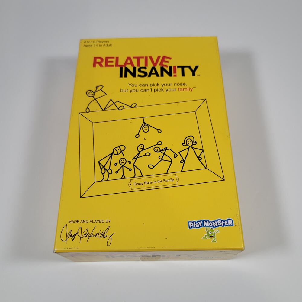 Relative Insanity Party Game Play Monster Created by Jeff Foxworthy